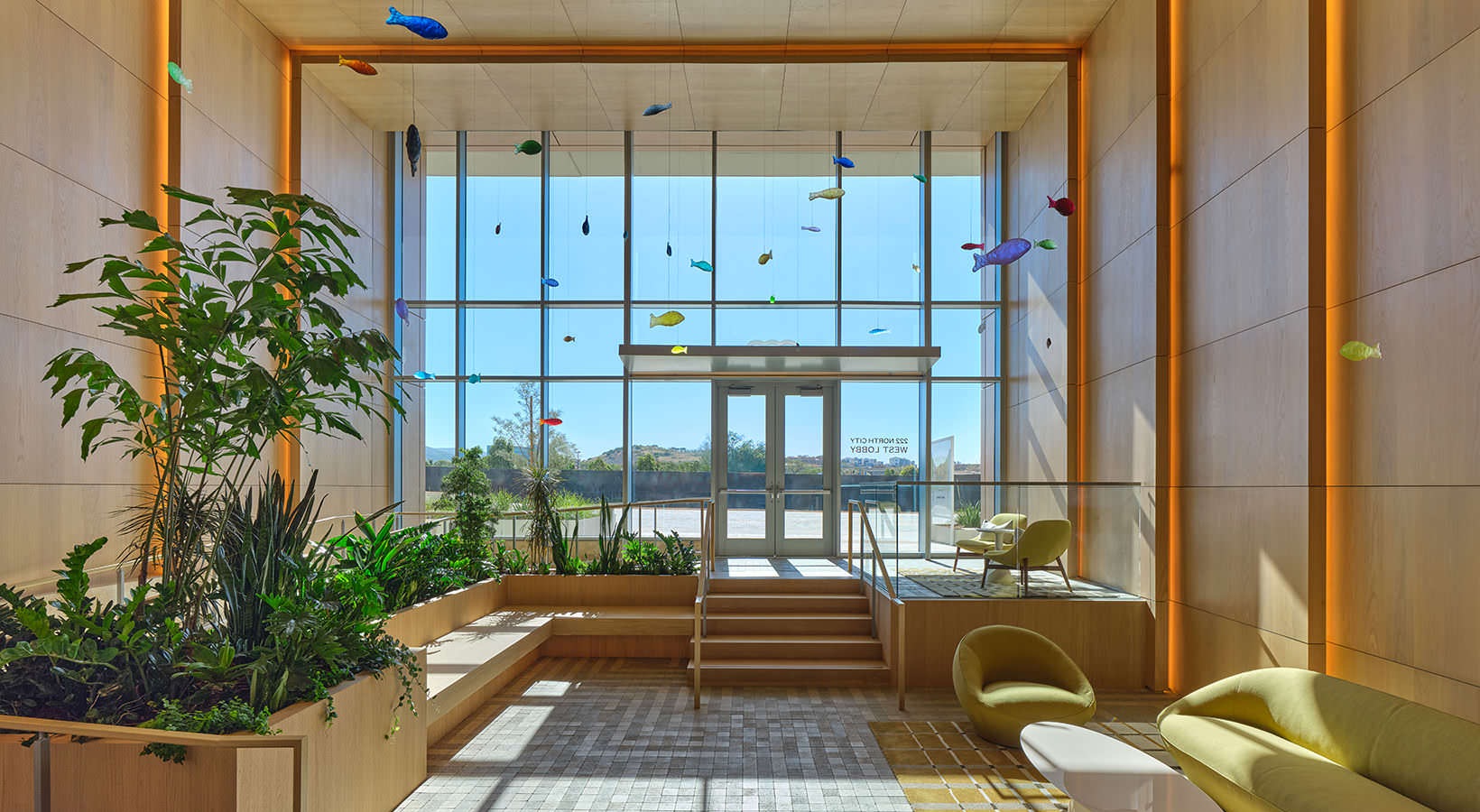hanging art project in the shape of fish
